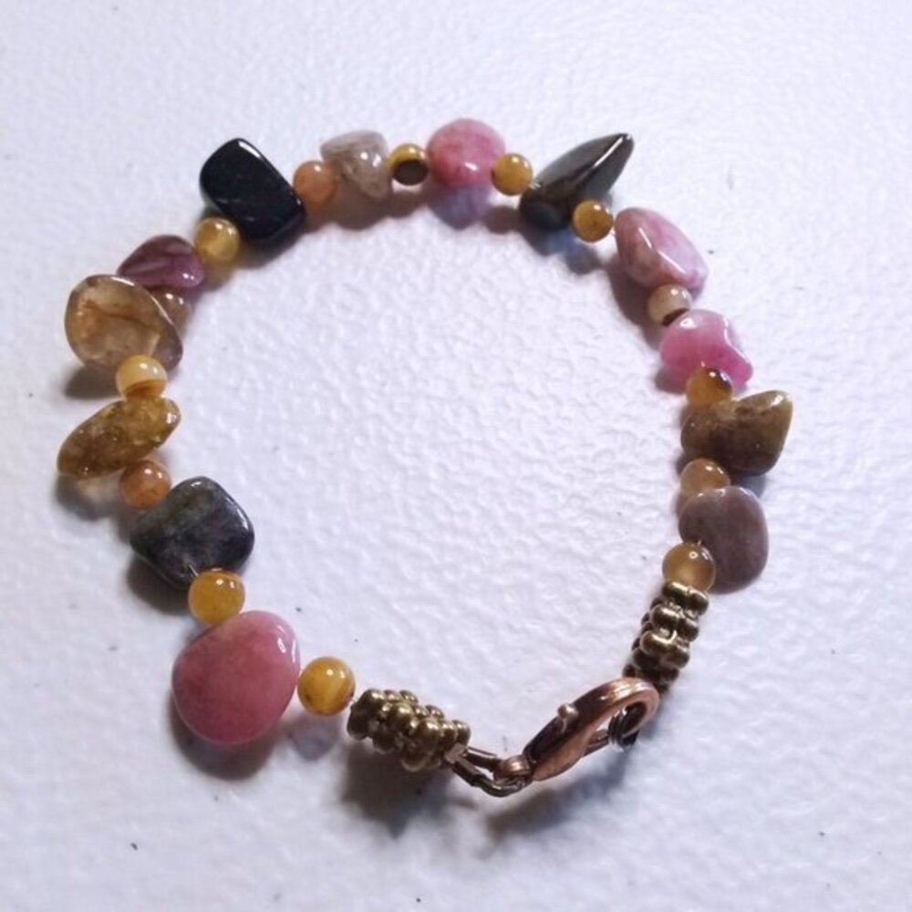 Semi-Precious Stone Beads: Rhodochrosite Ametrine Agate +++ | Mostly Pink Colors - Picture 4 of 10